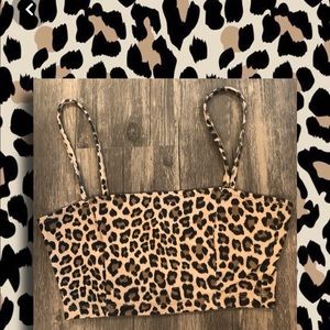 Cheetah print tube top